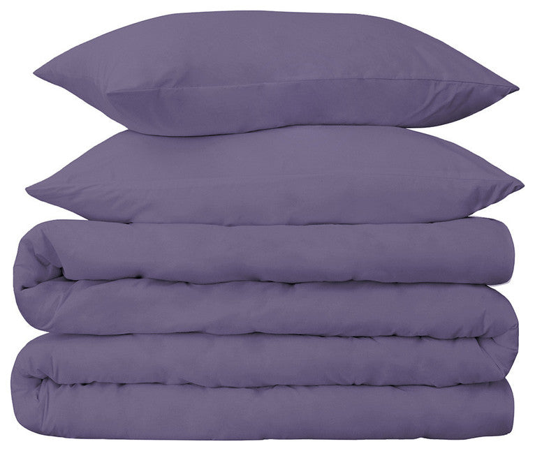 Wisteria Twin Cotton Blend 650 Thread Count Washable Duvet Cover Set