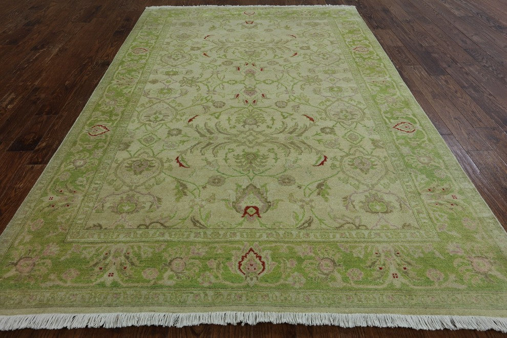 Traditional Oriental Chobi Peshawar Hand Knotted Area Rug 6'x9', W2260