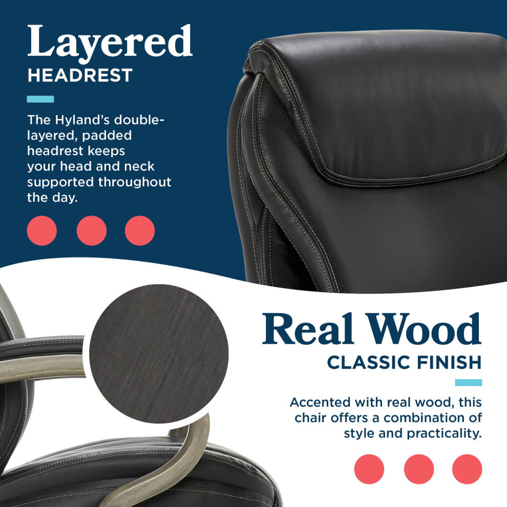 La-Z-Boy Hyland Executive Office Chair with AIR Lumbar Technology Black