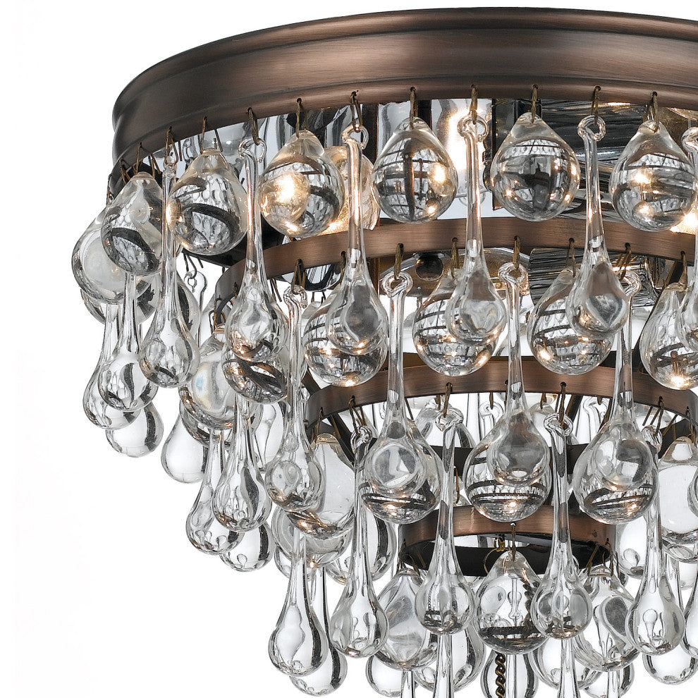 Crystorama Lighting Group 135 Calypso 3 Light 11"W Flush Mount - Polished