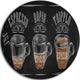 Espresso Kraf Black, Poster Round Wall Art, 36"