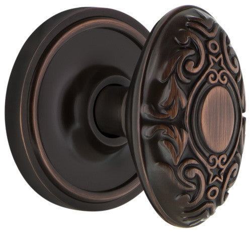 Classic Rosette Passage Victorian Knob, Timeless Bronze