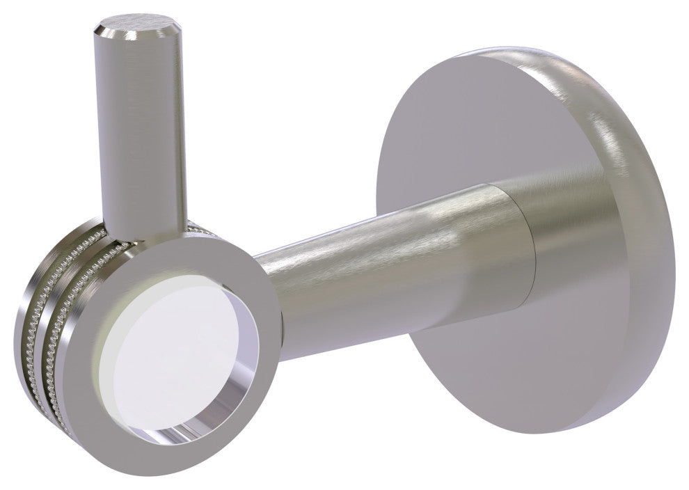 Clearview Robe Hook with Dotted Accents, Satin Nickel