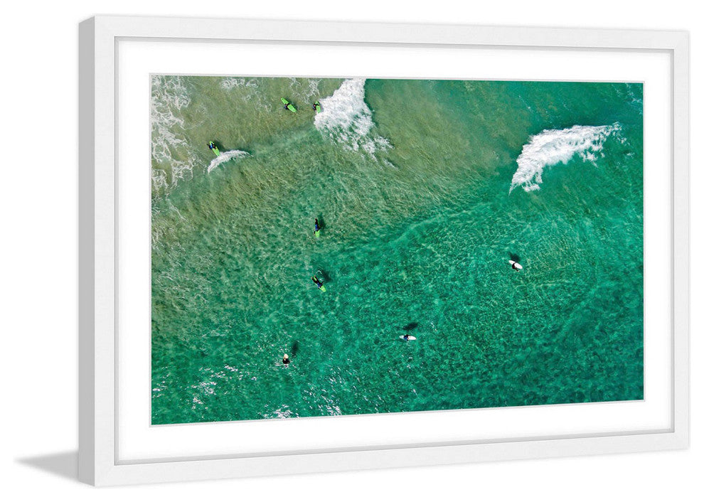 "Paddling Out" Framed Print by Karolis Janulis