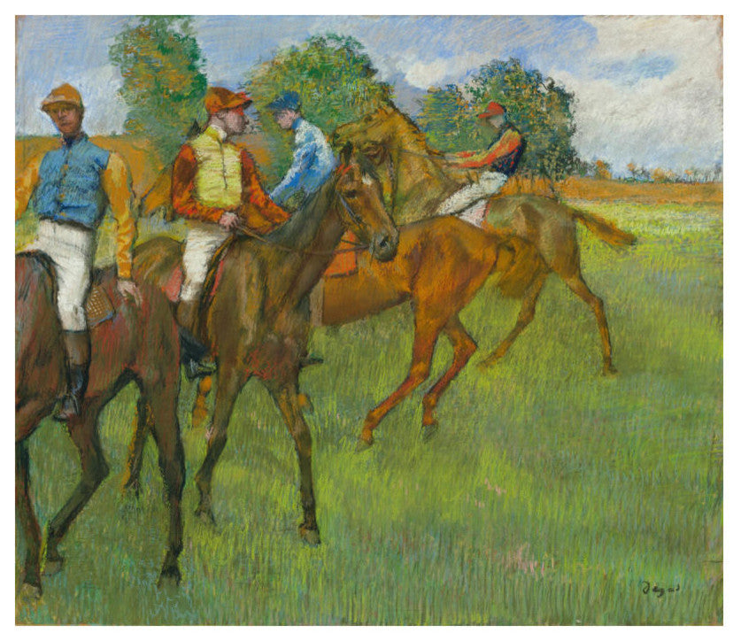 "Before the Race, c. 1887-1889" Digital Paper Print by Edgar Degas, 18"x16"