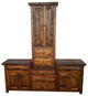 The Tower Rustic Double Sink Bathroom Vanity, 60"x20"x32"
