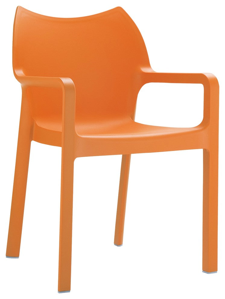 Compamia Diva Outdoor Dining Armchair, Set of 2, Orange