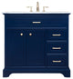 Elegant Decor Americana Bathroom Vanity Blue