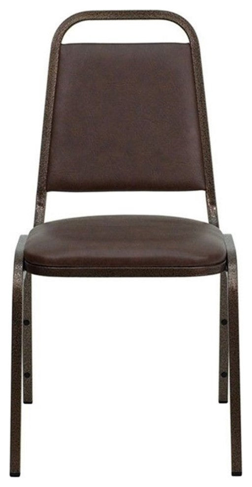 Flash Furniture Hercules Banquet Stacking Chair in Brown and Copper