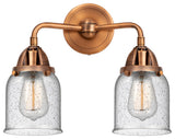 Small Bell Bath Vanity Light, Antique Copper, Seedy, Seedy