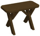 Pine Cross-Leg Bench, Coffee, 2 Foot