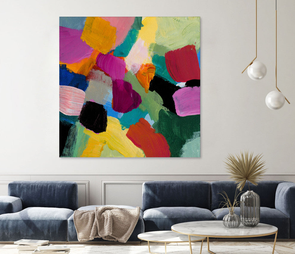 Spring Confetti I - 84 x 84 by Lanie Loreth