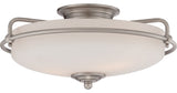 Quoizel GF1617AN Three Light Flush Mount Griffin Antique Nickel