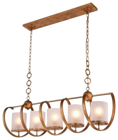 Elegant Lighting Europa Collection Pendant, Golden Iron