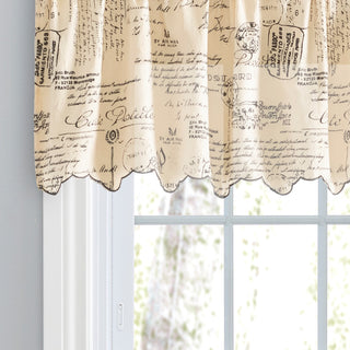 Script 48" x 15" Valance, Black