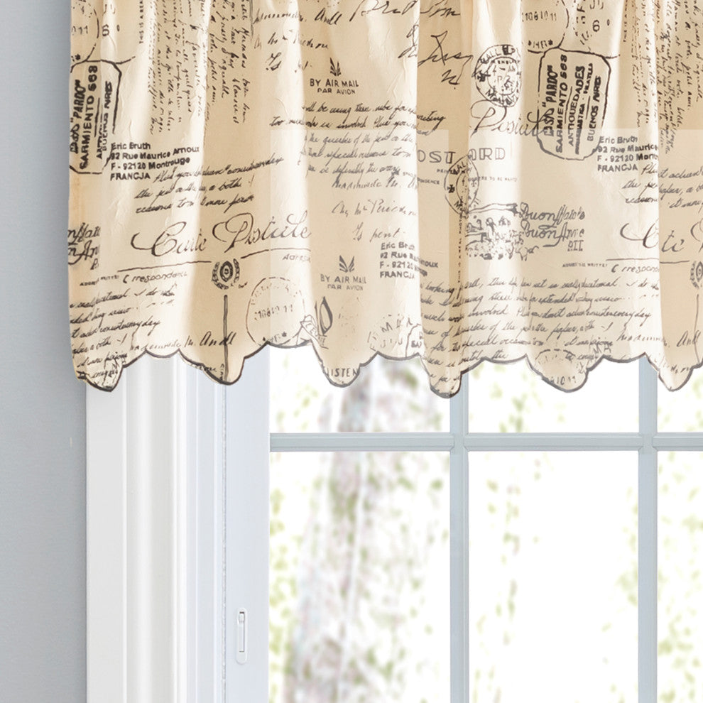 Script 48" x 15" Valance, Black