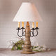 USA Handmade Wood Table Lamp Bradford With Linen Shade, Pearwood