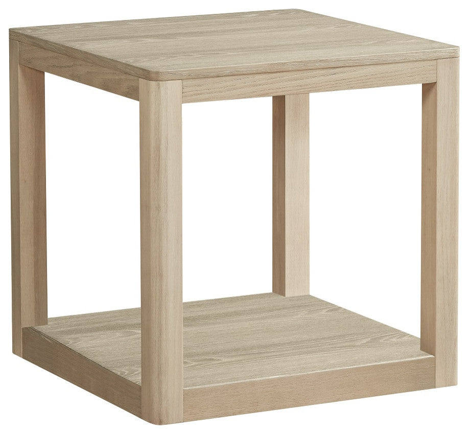 Eberle End Table, White Oak