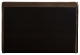 Sloan Black Velvet Full Bed, Brown, King
