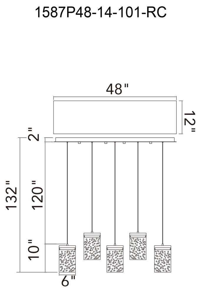 Lava Integrated LED Chandelier, Black