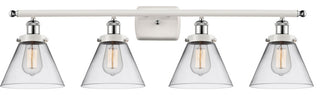 Innovations 916-4W-WPC-G42 4-Light Bath Vanity Light, White, Polished Chrome