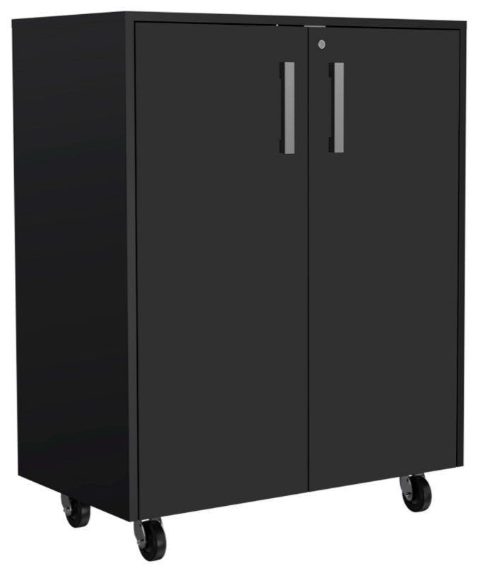 3 Drawers Storage Cabinet Lions, Garage, Black