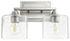 Quorum 5202-2-65 Two Light Vanity, Satin Nickel Finish