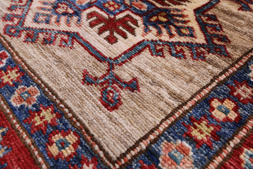 2' 9" X 8' 10" Runner Hand Knotted Super Kazak Wool Rug - Q12838