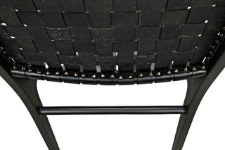 Dede Dining Chair, Leather, Black