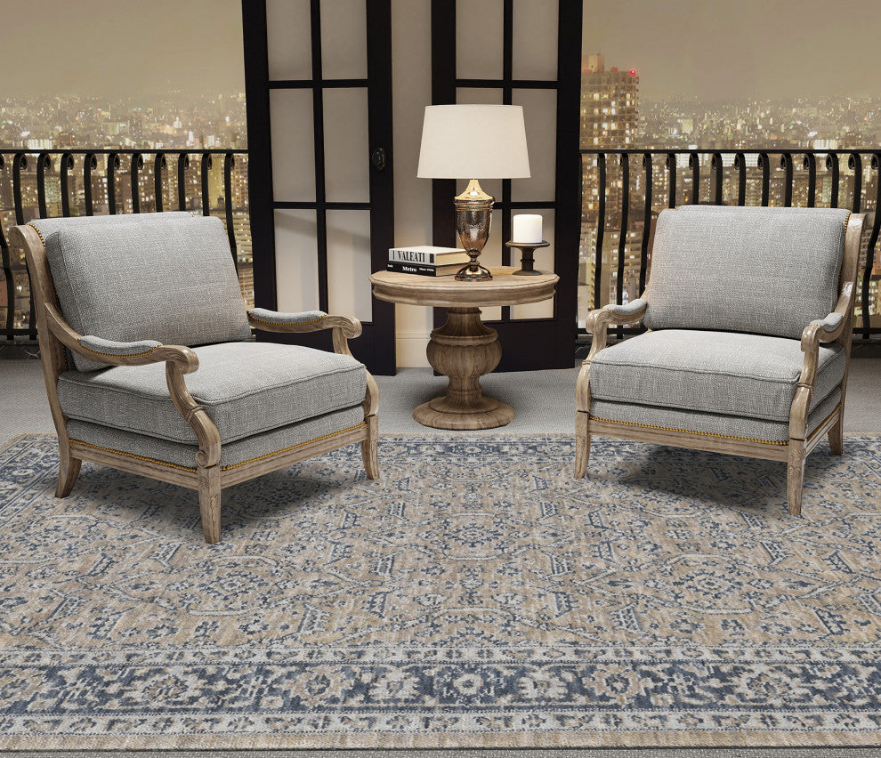 Inara Blanche Area Rug, Gold, 5' x 8', Bordered