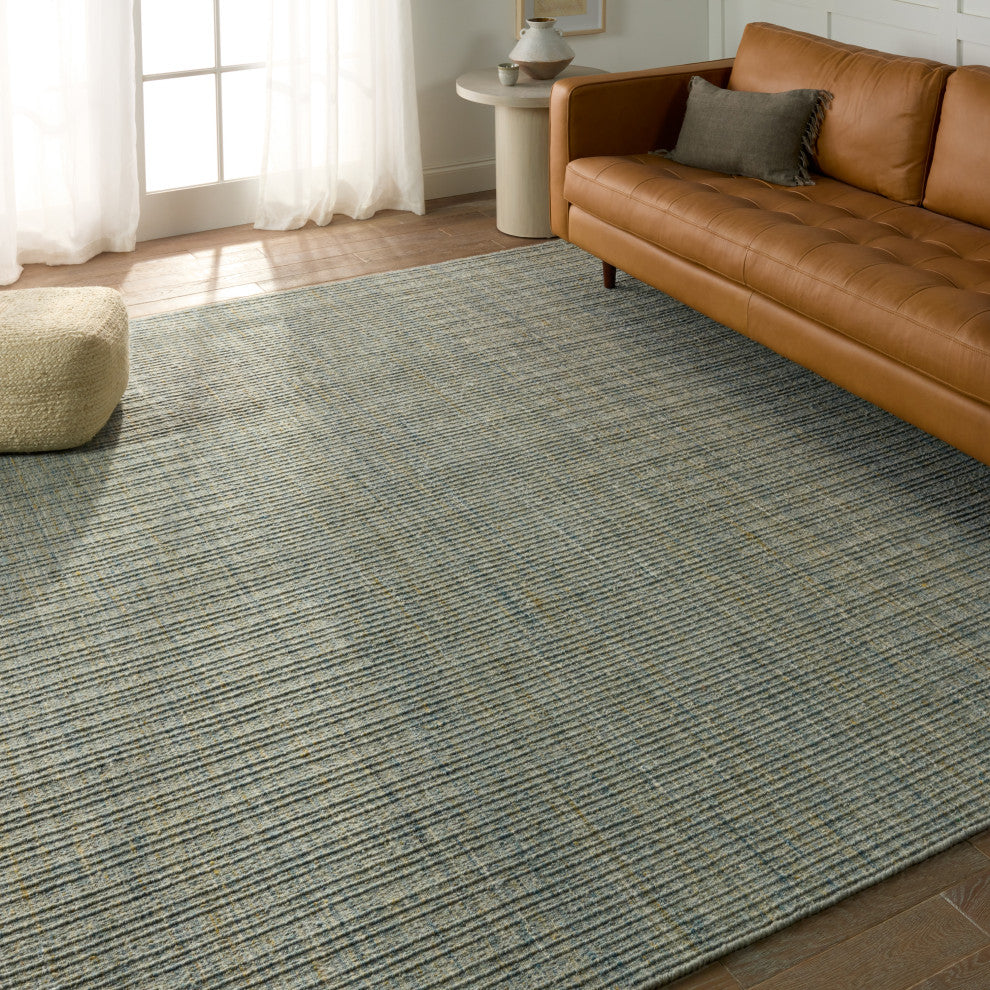 Jaipur Living Vidalia Handmade Striped Blue/ Gold Area Rug 10'X14'