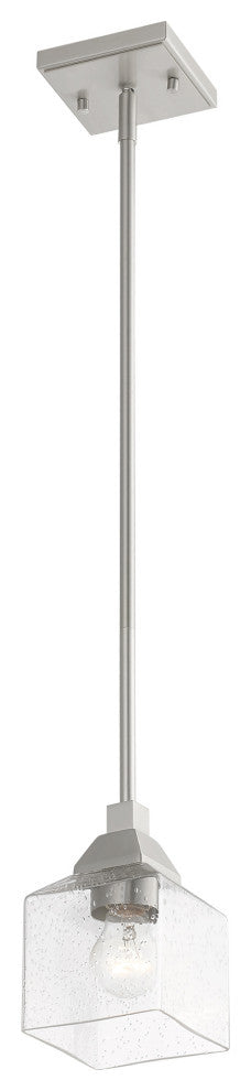 Aragon 1 Light Brushed Nickel Mini Pendant