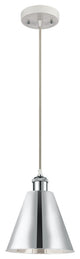 Innovations Lighting 516-1P-WPC-MBC-8-PieceBallston Cone 1 Light 8" Mini Pendant