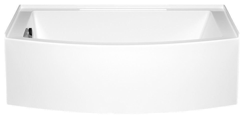 Malibu Tulum LH Rectangle Combo Whirlpool and Air Bathtub 60x32x18 Biscuit