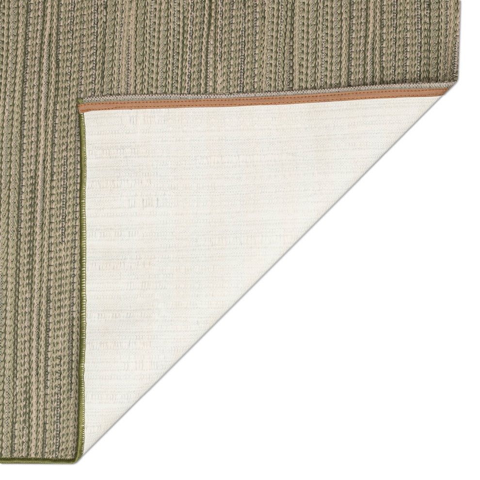 Miranda Tweed Stripe Indoor/Outdoor Rug Green 1'11"x7'6"
