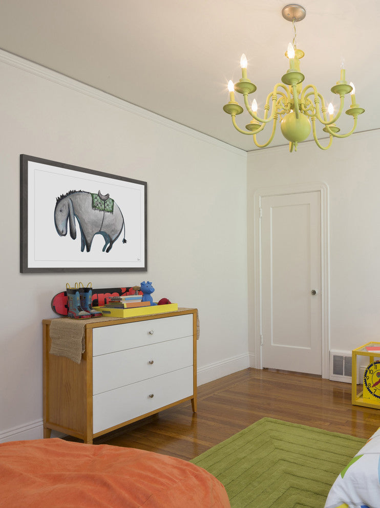 "El Burro" Framed Painting Print, 36"x24"