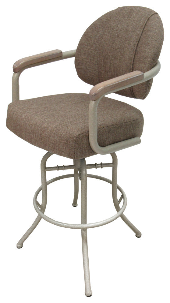 Swivel Tilt Metal Counter 26" or 30" Bar Stool - M-79, Basin Beige, Beige, 26"