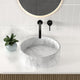 Monaco 17" Round Vessel Bathroom Sink, Marbled Gray