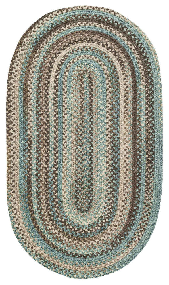 Capel Kill Devil Hill Tan Hues 0210_700 Braided Rugs - 3' X 5' Oval