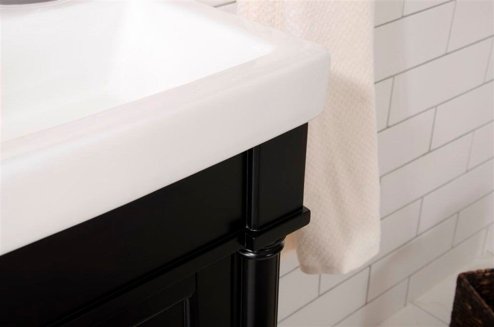Legion Furniture Evarly Single-Sink Vanity, Espresso, 18"