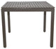 Riviera Outdoor Faux Wood Square Dining Table, Gray
