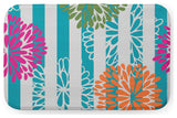 24" x 17" Flower Bursts Bathmat, Blue