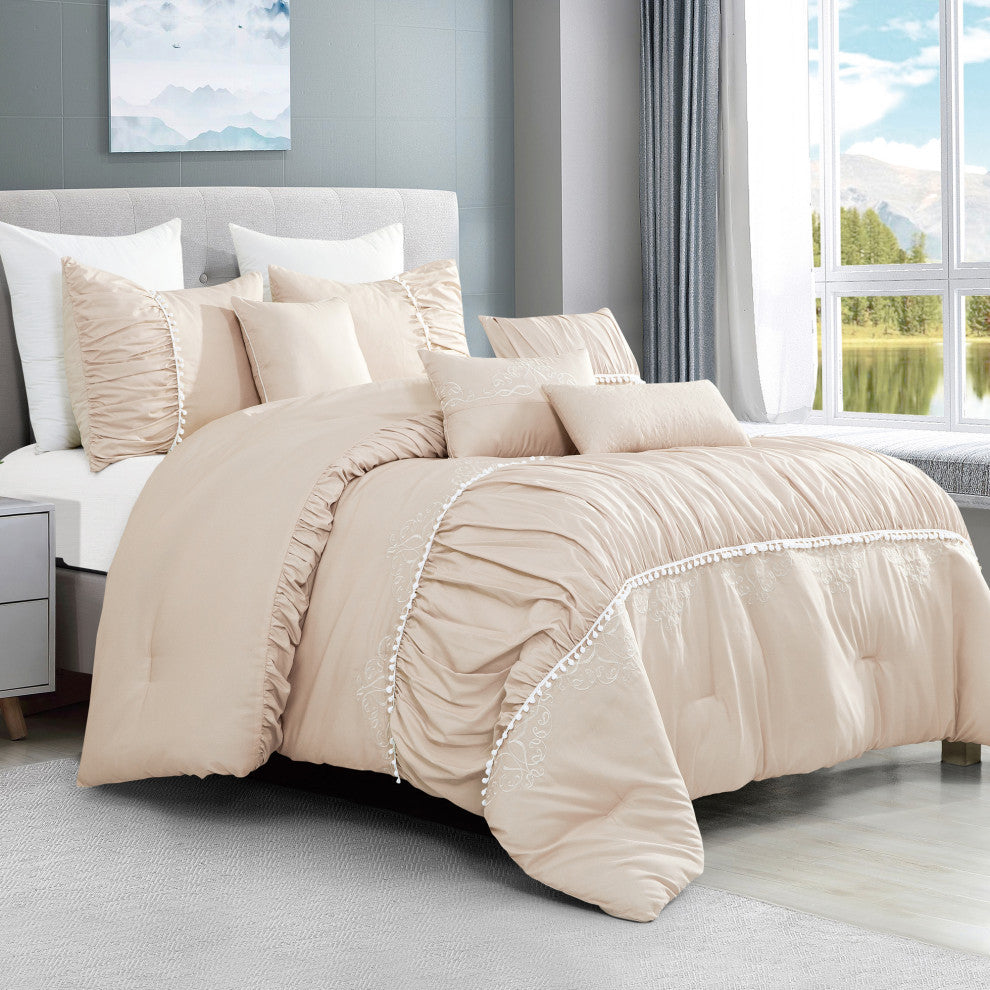 Hypatia 7-Piece Comforter Set, Queen