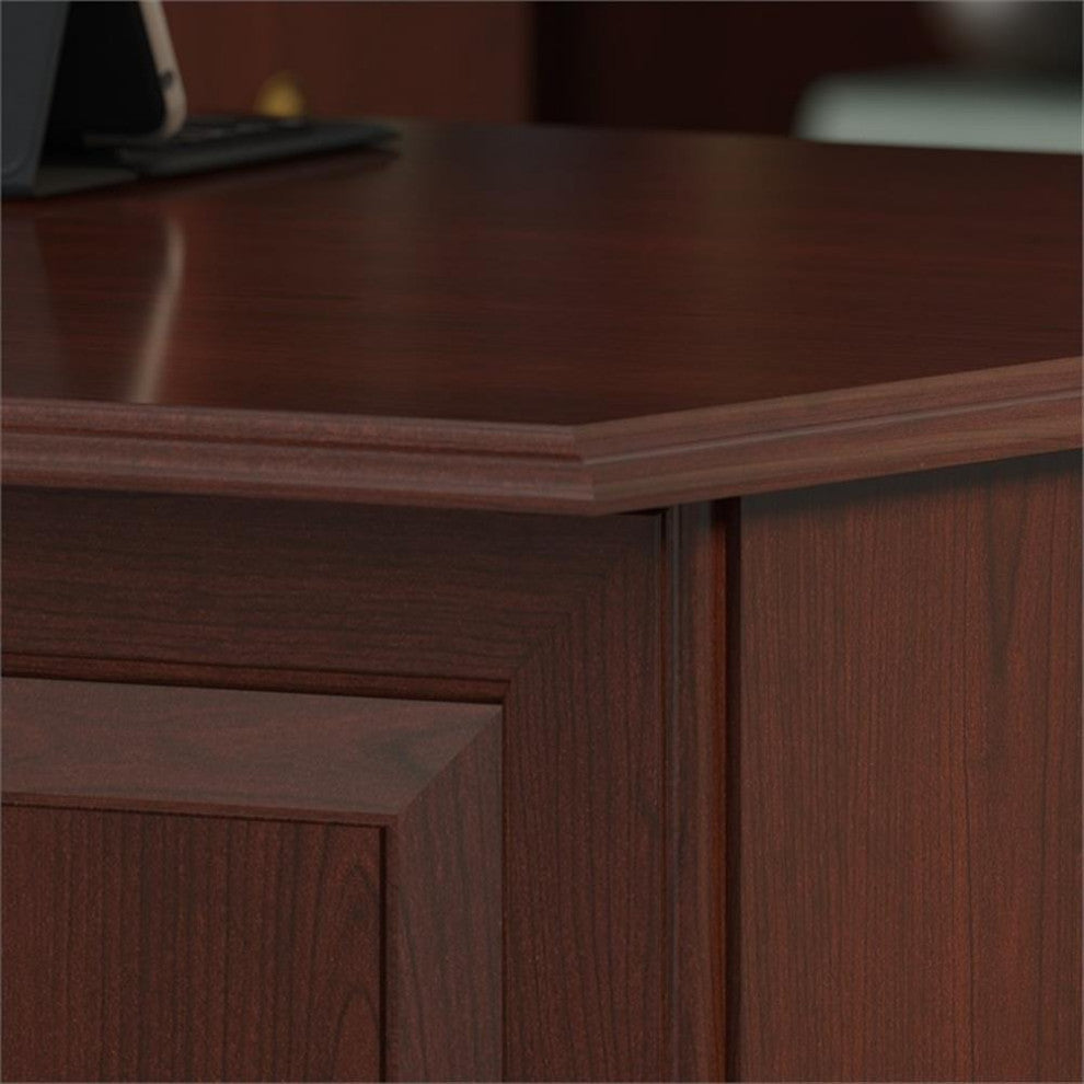 Saratoga Executive L Desk and 2 Bookcases in Harvest Cherry - Engineered Wood