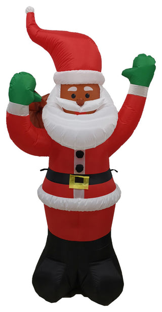 70" Black Santa Inflatable with blower