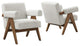 Lyra Boucle Fabric Armchair - Set of 2