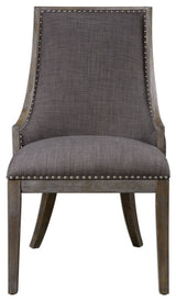 Uttermost Aidrian Charcoal Gray Accent Chair
