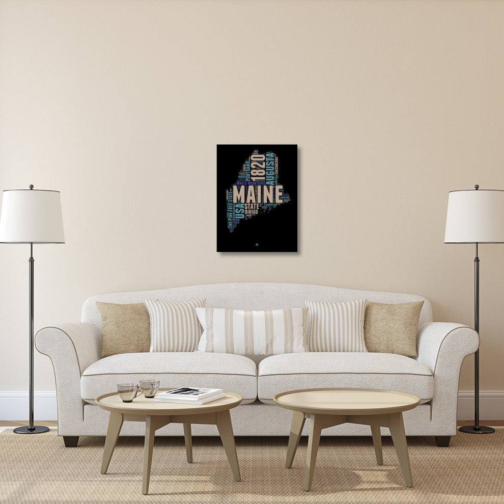 "Maine Word Cloud 1" Fine Art Print