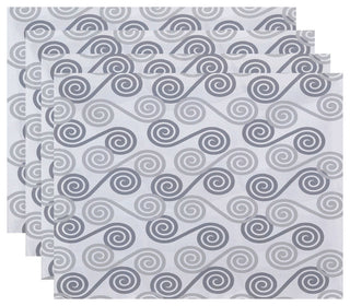 Rip Curl, Geometric Print Placemat, Set of 4, Gray