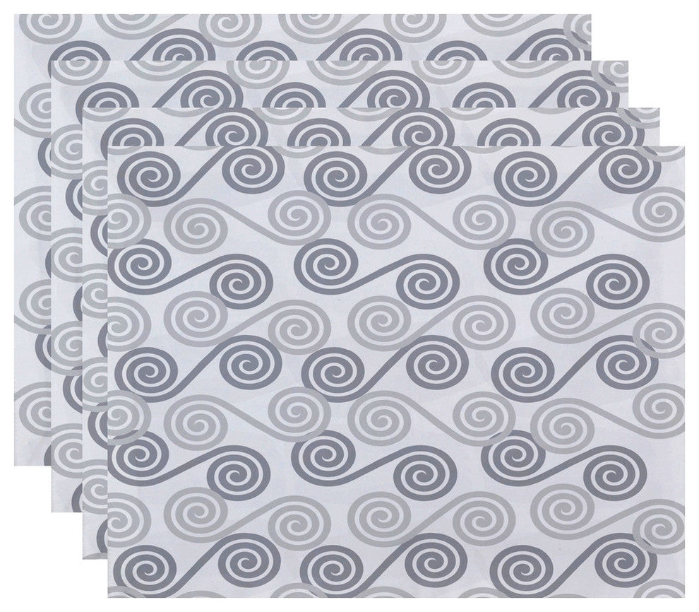 Rip Curl, Geometric Print Placemat, Set of 4, Gray